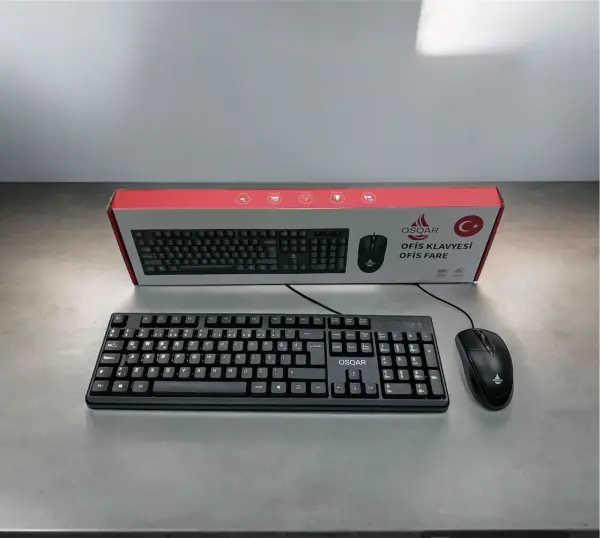 Osqar Kablolu Klavye Mouse Set