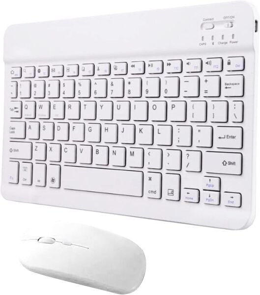 Raynox Kablosuz Bluetooth ve Sarj Özellikli Klavye Mouse Set Beyaz Renk Türkçe Q