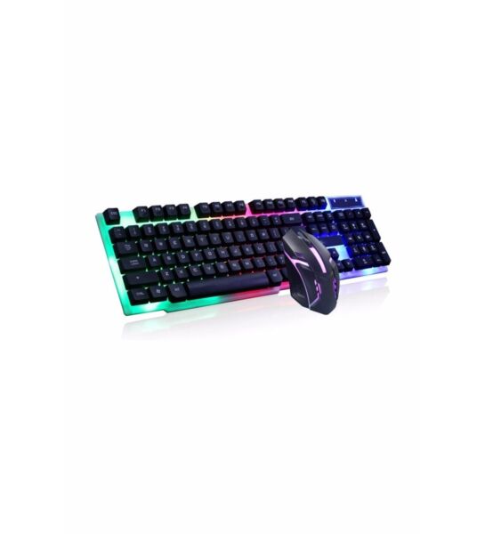 Bugatek Işıklı Türkçe Q Klavye ve Mouse Set