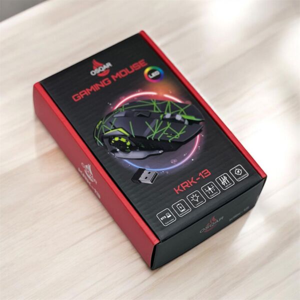 Osqar Çift Modlu Kablosuz Bluetooth Mouse Rgb Ledli Şarj Edilebilir Mouse