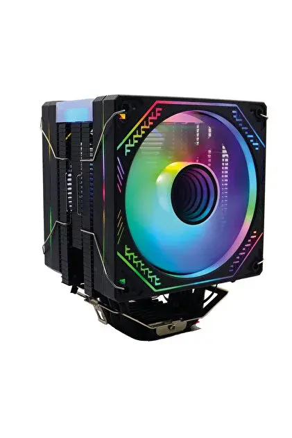 ZOKO Ice Pro  BP6   Bakır Borulu Siyah Auto Rainbow Fanlı Kule İşlemci Fanı
