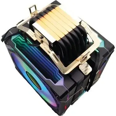 ZOKO Ice Pro  BP6   Bakır Borulu Siyah Auto Rainbow Fanlı Kule İşlemci Fanı