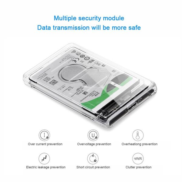 Osqar Usb 3.0 Harici Ssd Harddisk Şeffaf SataTaşınabilir Hdd Kutusu