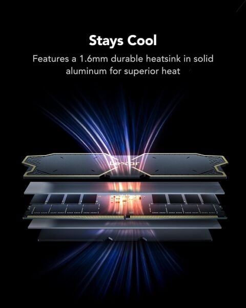 Lexar THOR RGB DDR5 RAM 32GB Kit (2x16GB) 6000 MHz,