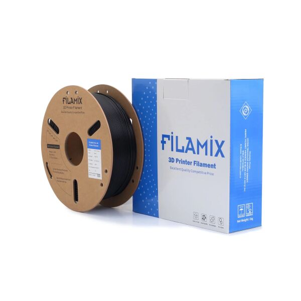 Filamix Filament PLA + 1.75mm 1 KG Plus Siyah Renk