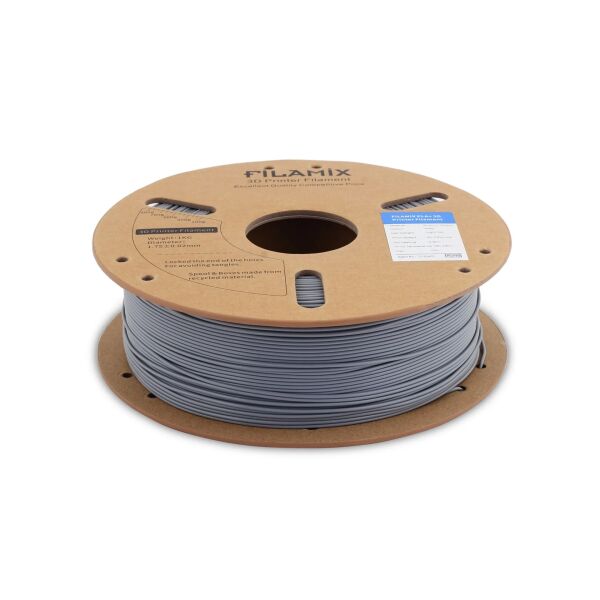 Filamix Filament PLA + 1.75mm 1 KG Plus Gri Renk