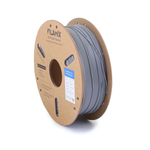 Filamix Filament PLA + 1.75mm 1 KG Plus Gri Renk