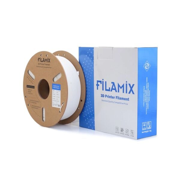 Filamix Filament PLA + 1.75mm 1 KG Plus Beyaz Renk