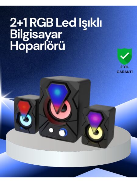 Raynox 2+1 USB Işıklı Hoparlör Seti
