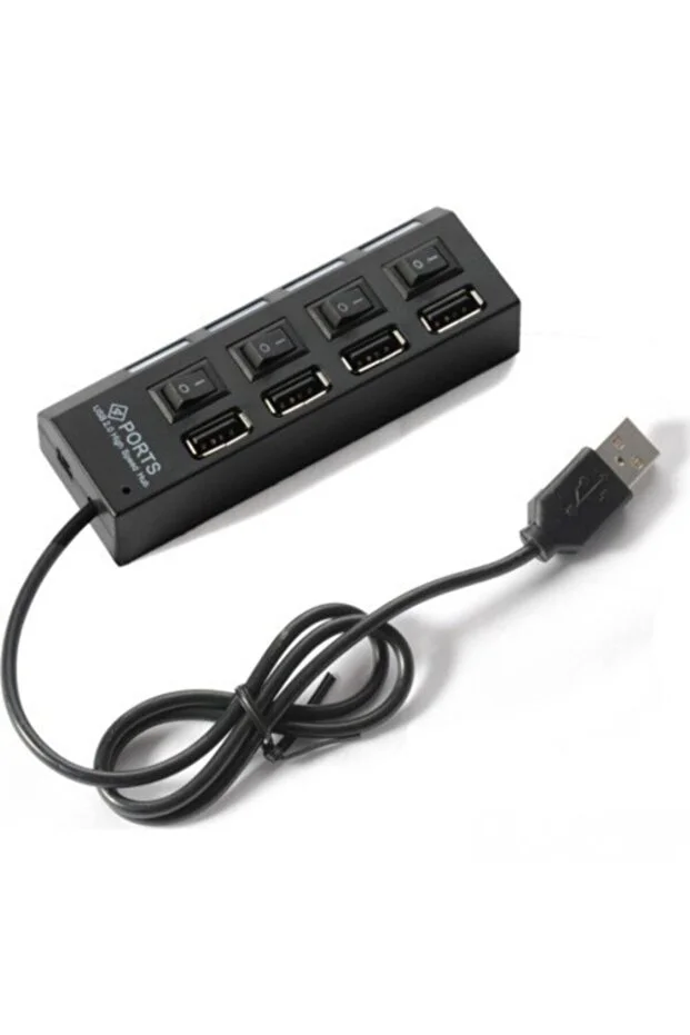 4 Port USB 2.0 Hub Çoklayıcı Işıklı Usb Çoğaltıcı