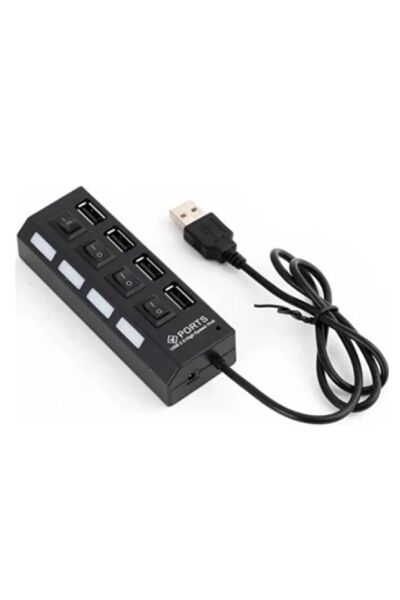 4 Port USB 2.0 Hub Çoklayıcı Işıklı Usb Çoğaltıcı