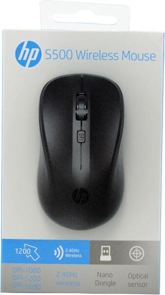 HP S500 Wireless Mouse 1600 Dpı 2.4ghz USB Dongle Bağlantı Kablosuz Fare
