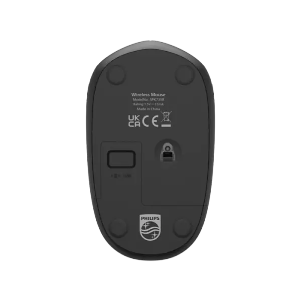 Philips SPK 7358 Kablosuz Mouse Siyah AA Pil Hediyeli Sessiz Click