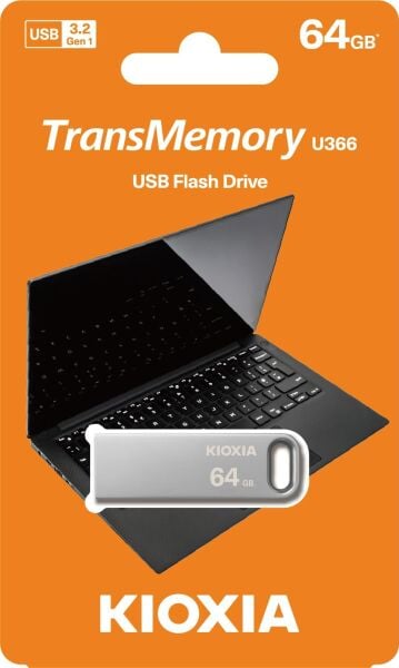 KIOXIA TransMemory U366 64GB USB Bellek – USB 3.2 Gen 1, Metal