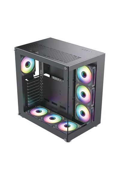 ZOKO King 7x12cm Kumandalı ARGB Fanlı Oyuncu Kasa Siyah