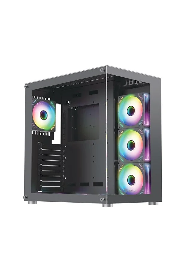 ZOKO King 7x12cm Kumandalı ARGB Fanlı Oyuncu Kasa Siyah
