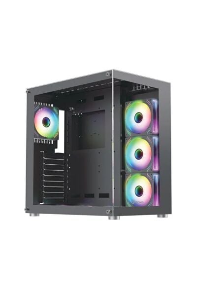 ZOKO King 7x12cm Kumandalı ARGB Fanlı Oyuncu Kasa Siyah