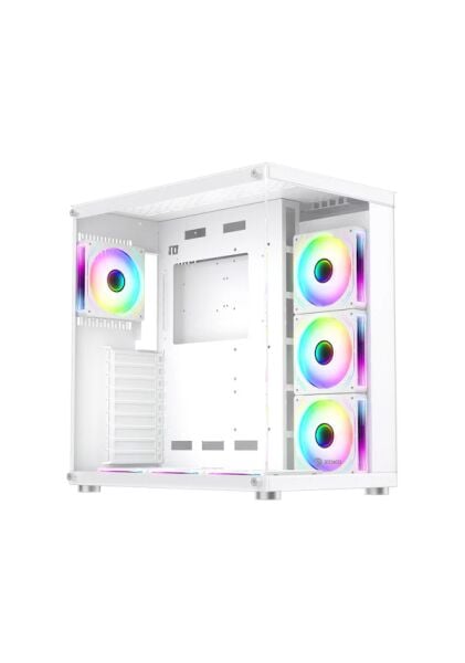 ZOKO King 7x12cm Kumandalı ARGB Fanlı Oyuncu Kasa Beyaz