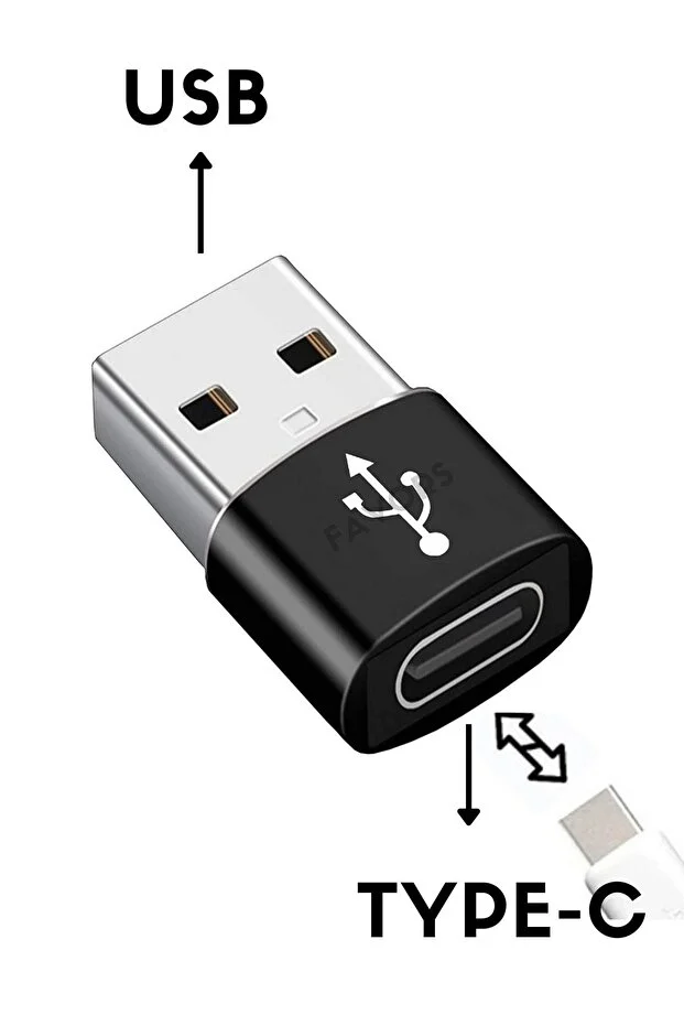 Usb To Type-c 3.0 Veri Aktarımı Otg Çevirici Usb'den Type-c'ye Dönüştürücü Adaptör