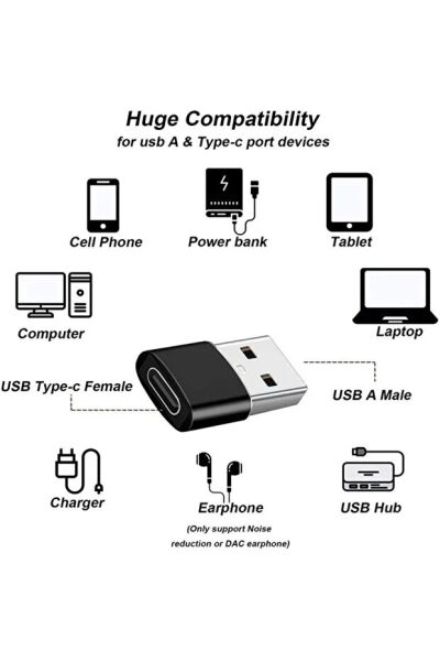 Usb To Type-c 3.0 Veri Aktarımı Otg Çevirici Usb'den Type-c'ye Dönüştürücü Adaptör