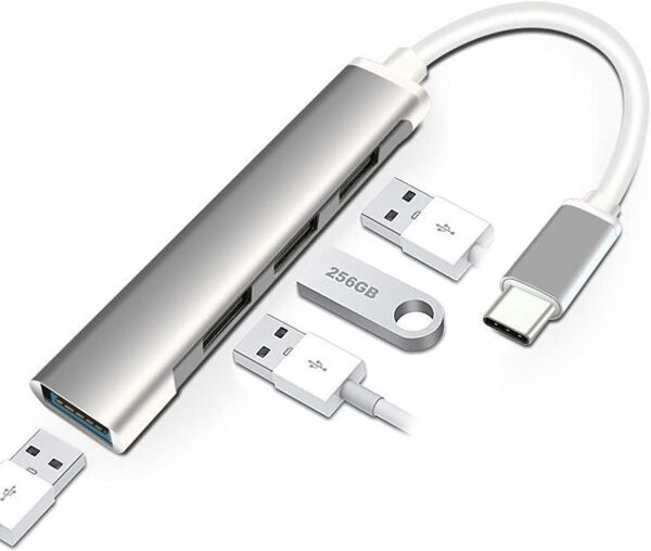 Type-C’den USB Çoğaltıcı  4 PORT USB 3.0 Dönüştürücü