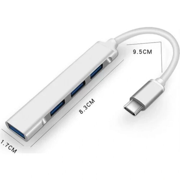 Type-C’den USB Çoğaltıcı 4 PORT USB 2.0 Dönüştürücü