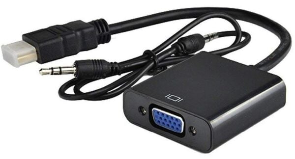 Osqar Hdmi To Vga Kablo Adaptör Çevirici Sesli Model