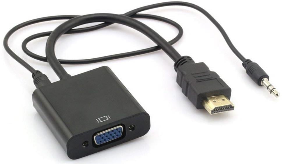 Osqar Hdmi To Vga Kablo Adaptör Çevirici Sesli Model