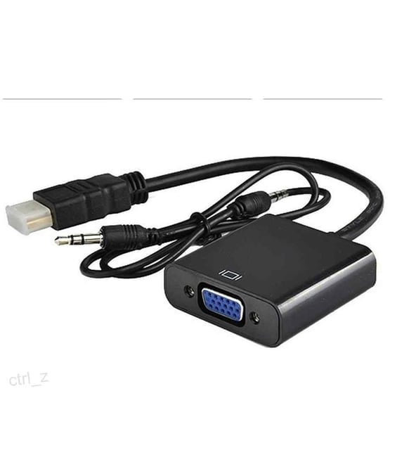 Hdmi To Vga Kablo Adaptör Çevirici Sesli Model