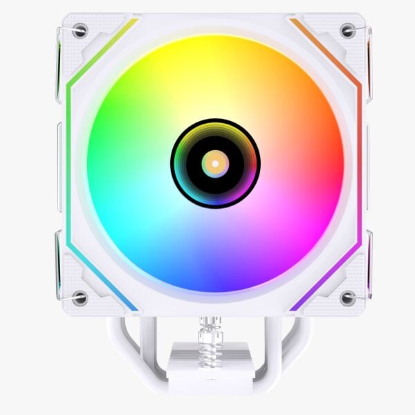 Daryun DY-500X Beyaz Isı Göstergeli Ful Argb 2x Fan 6 Bakır Borulu Kule Tipi Hava Soğutucu Işlemci Fanı