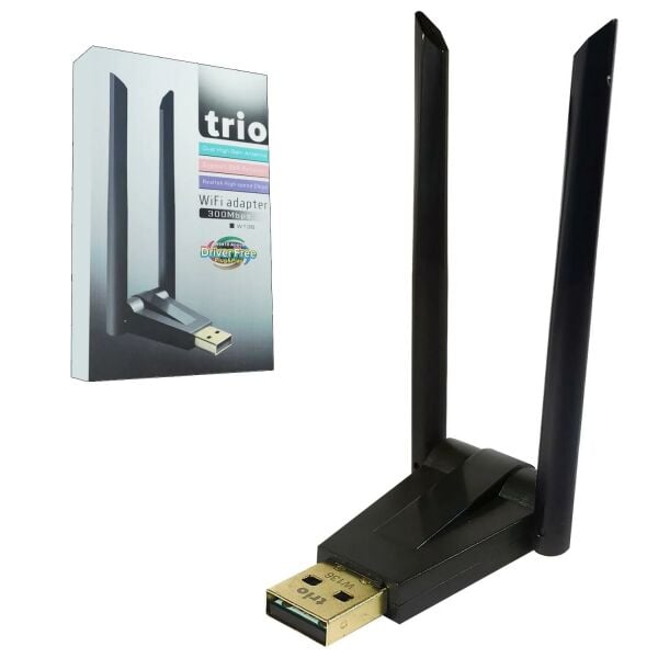 TRİO W-136 Wifi Adaptör 300 Mbps Çift Antenli Wifi