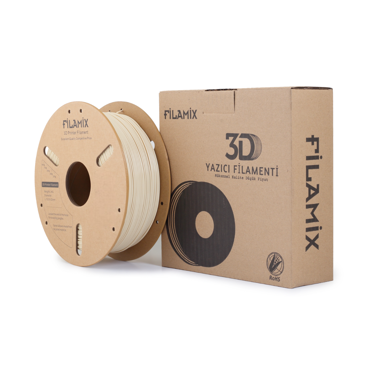 Filamix Filament PLA + 1.75mm 1 KG Plus Bej