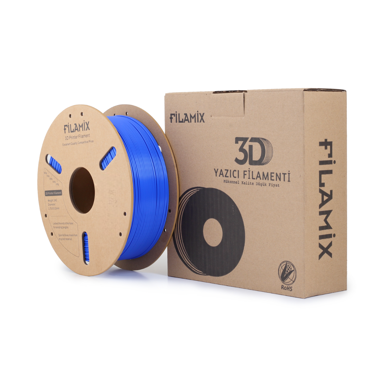 Filamix Filament PLA + 1.75mm 1 KG Plus Lacivert