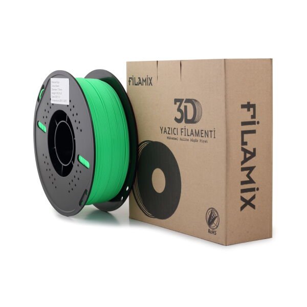 Filamix Filament PLA + 1.75mm 1 KG Plus Yeşil