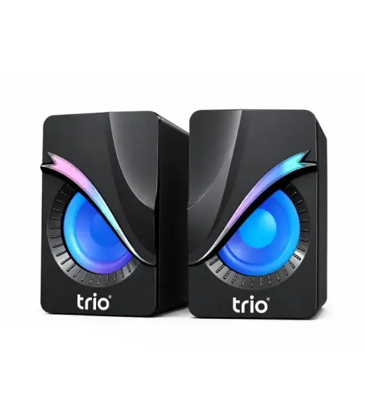 TRİO TRS9 2.0 RGB Işıklı 3W x2 USB Bilgisayar Hoparlör Mini Speaker