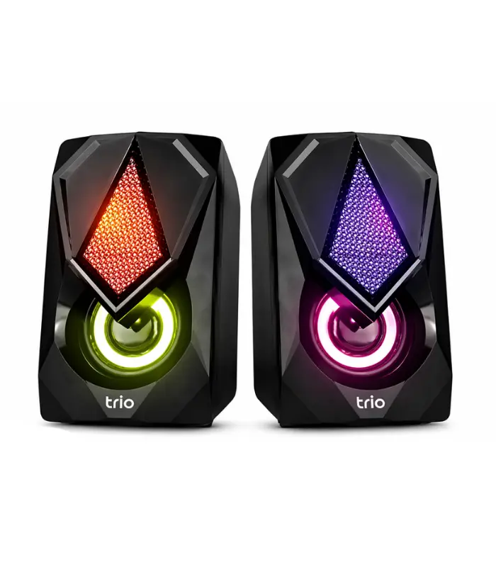 TRİO TRS10 2.0 RGB Işıklı 3W x2 USB Bilgisayar Hoparlör Mini Speaker