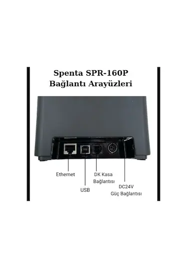 SPENTA SPR-160P 203DPI DİREKT TERMAL USB+ETHERNET MASAÜSTÜ FİŞ YAZICI