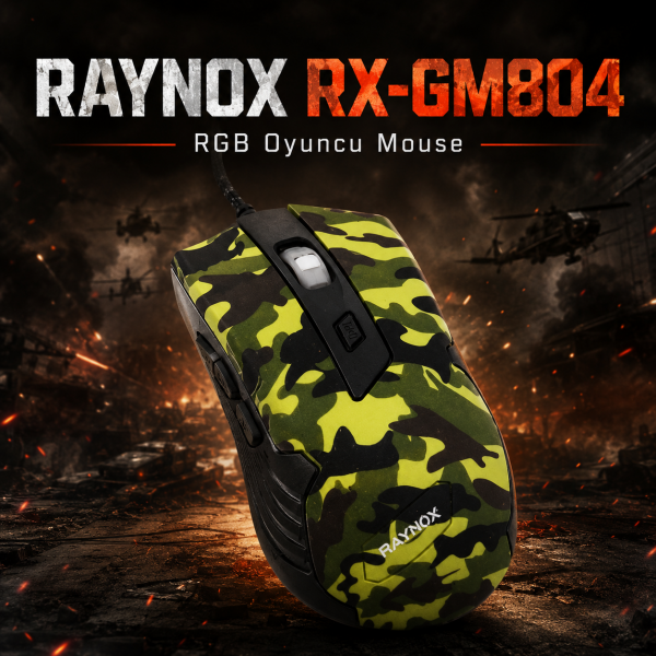 RAYNOX RX-GM804 KAMUFLAJ OYUNCU MOUSE