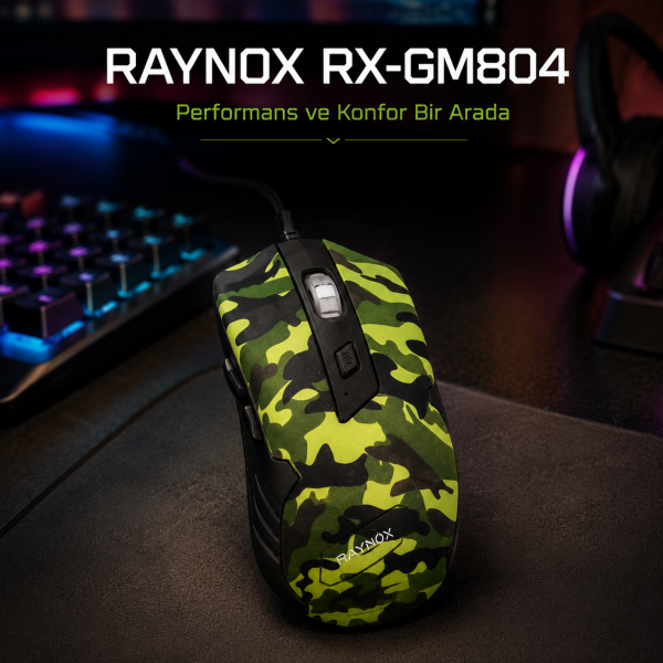 RAYNOX RX-GM804 KAMUFLAJ OYUNCU MOUSE