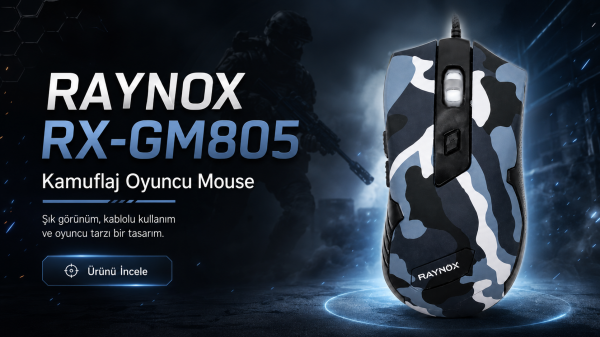 RAYNOX RX-GM805 KAMUFLAJ OYUNCU MOUSE
