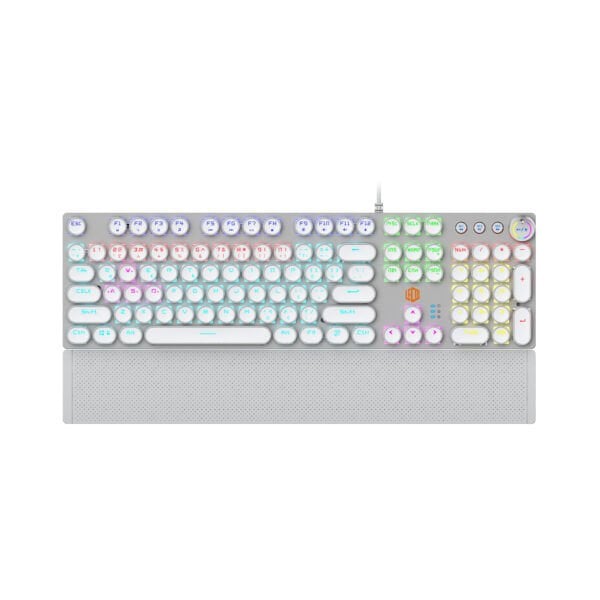 Lecoo KG1102 Kablolu Blue Switch Makro Tuşlu RGB LED Aydınlatmalı Mekanik Gaming Türkçe Q Metalik Klavye