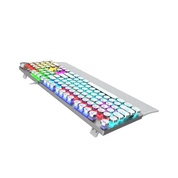Lecoo KG1102 Kablolu Blue Switch Makro Tuşlu RGB LED Aydınlatmalı Mekanik Gaming Türkçe Q Metalik Klavye