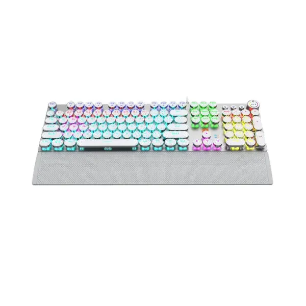 Lecoo KG1102 Kablolu Blue Switch Makro Tuşlu RGB LED Aydınlatmalı Mekanik Gaming Türkçe Q Metalik Klavye