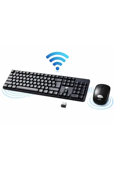 Orn CS700 Kablosuz Türkçe Siyah Q Klavye ve Mouse Set