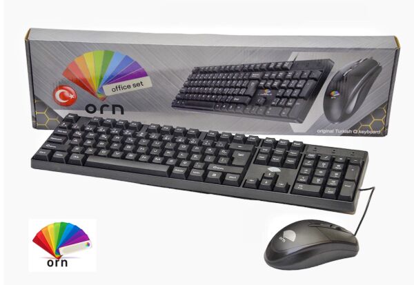 ORN KABLOLU OFİS TİPİ KLAVYE VE MOUSE SET