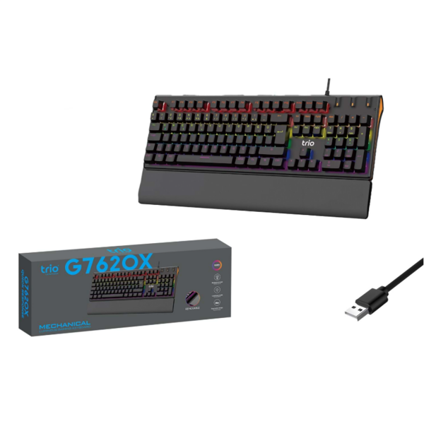 TRİO TRG7620X OYUNCU KLAVYESİ MEKANİK BLUE SWİTCH RGB