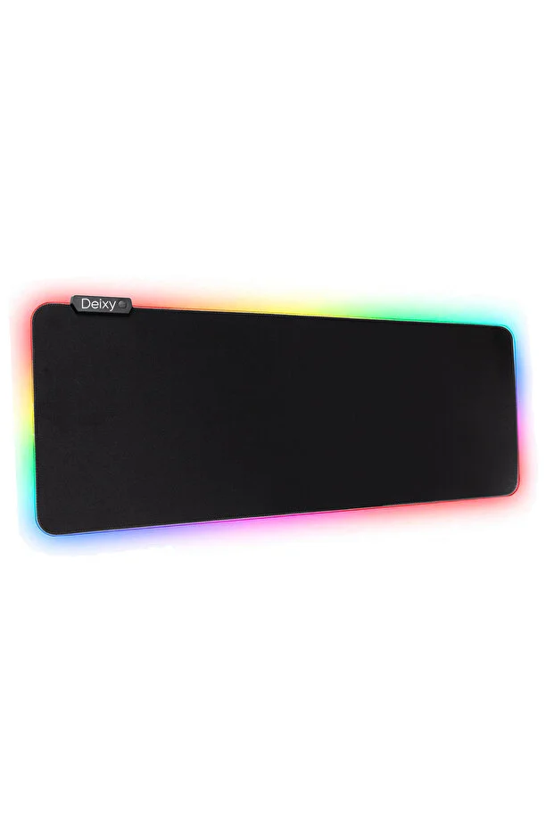 Deixy Rgb 13 Değişen Ledli Düz Siyah 80x30 Cm Gaming Oyuncu Mousepad Işıklı Mouse Pad
