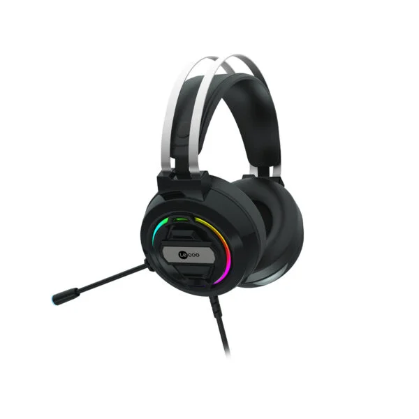 Lecoo HT401 Kablolu USB2.0 RGB LED Aydınlatmalı Kulak Üstü Gaming Kulaklık Siyah