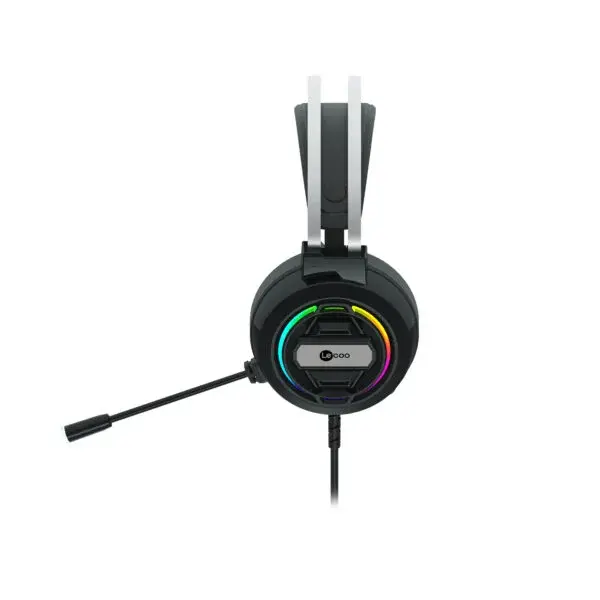 Lecoo HT401 Kablolu USB2.0 RGB LED Aydınlatmalı Kulak Üstü Gaming Kulaklık Siyah