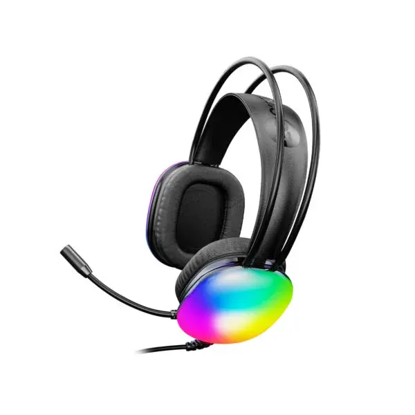 Lecoo HT409 USB Kablolu RGB Aydınlatmalı Mikrofonlu Kulak Üstü Gaming Kulaklık Siyah